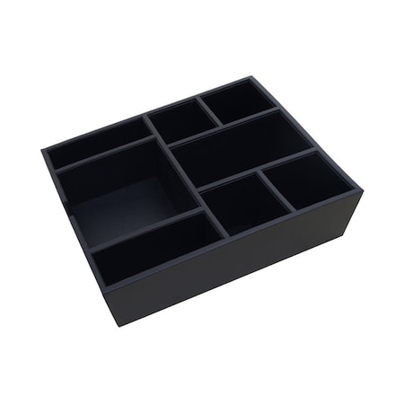 Dacasso Classic Black Leather Condiment Tray AG-1024